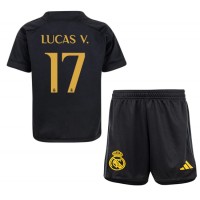 Fotballdrakt Barn Real Madrid Lucas Vazquez #17 Tredjedraktsett 2023-24 Kortermet (+ Korte bukser)